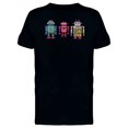 thumbnail image 1 of Pixel Robots Toys Tee Men's - Men T-Shirt, Large, 1 of 1
