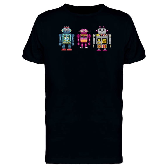 Pixel Robots Toys Tee Men's -Image by Shutterstock