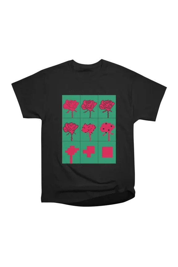 Pixel Rose T-Shirt Tee Gift For Him Merch For Her Apparel For Friend