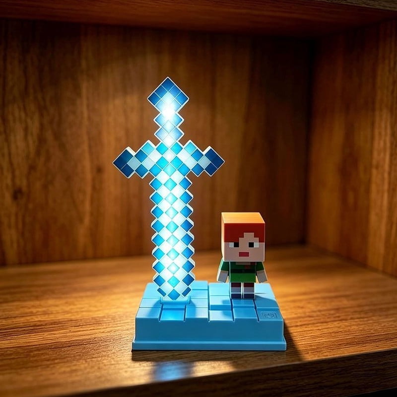 Pixel Sandbox Game LED Desk Lamp 4 Lighting Modes One-Touch Control ...