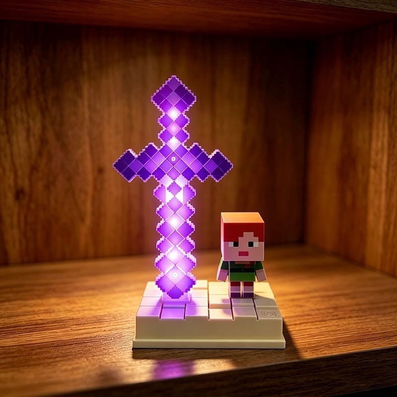 Pixel Sandbox Game LED Desk Lamp 4 Lighting Modes One-Touch Control ...