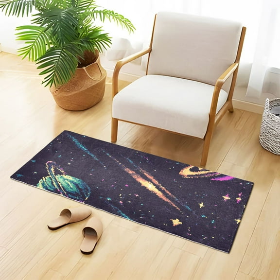 Pixel Space Bathroom Rug 39x20 Non Slip Quick Dry Washable Bathroom Mats for Bedroom Living Room Kitchen