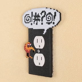 Pixel-Style Fun Switch Sticker - Creative Wall Art for Home Decor