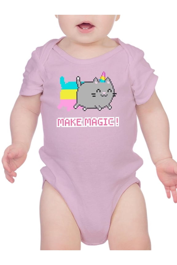 Pixel Unicorn Kitty Magic Art Bodysuit Infant -Image by Shutterstock,  Newborn