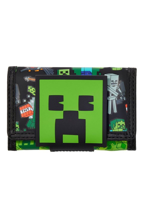 Pixel Video Game Themed Trifold Wallet Pixel Art Design with Multiple Card Slots Zipper Coin Pocket Clear ID Window Snap Closure Durable Wallet for Daily Use Gaming Fans