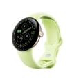 thumbnail image 1 of Google Pixel Watch 4 (41mm) - Android Smartwatch with Domed Display, Comprehensive Health and Fitness Tracking, and Help from Gemini - Champagne Gold Aluminum Case - Lemongrass Active Band - LTE, 1 of 15