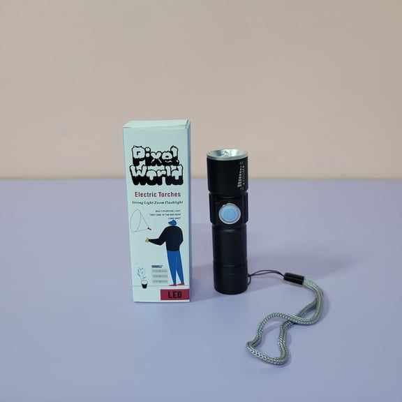 Pixel World electric torches LED Flashlight  Ultra-Bright, Handheld Mini Torch (with Zoom Function)