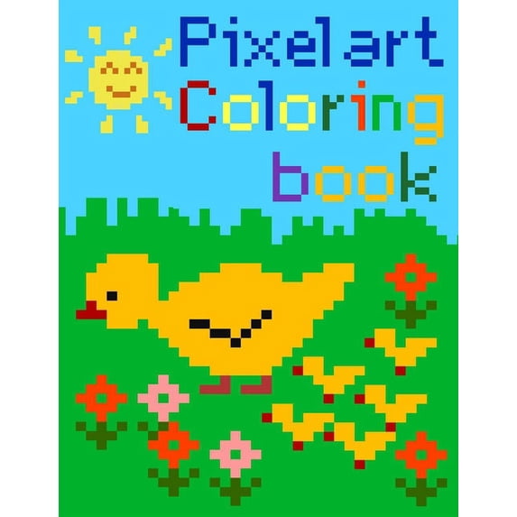 Pixel Art Pixel art coloring book, Book 1, (Paperback) - Walmart.com