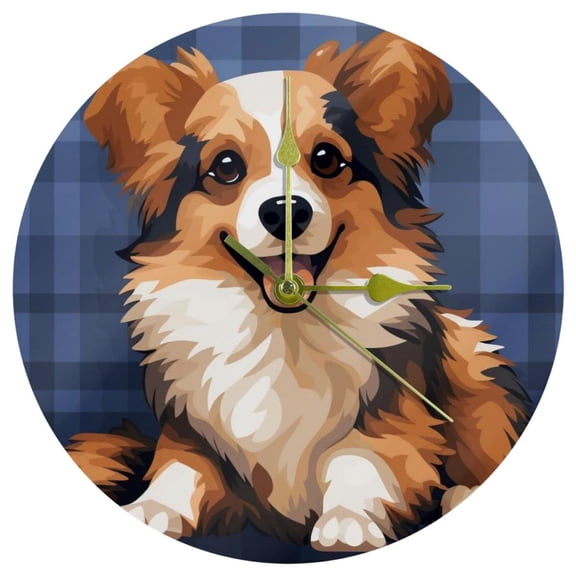 Pixel dog Acrylic Circular Wall Clock - Stylish and Durable Timepiece