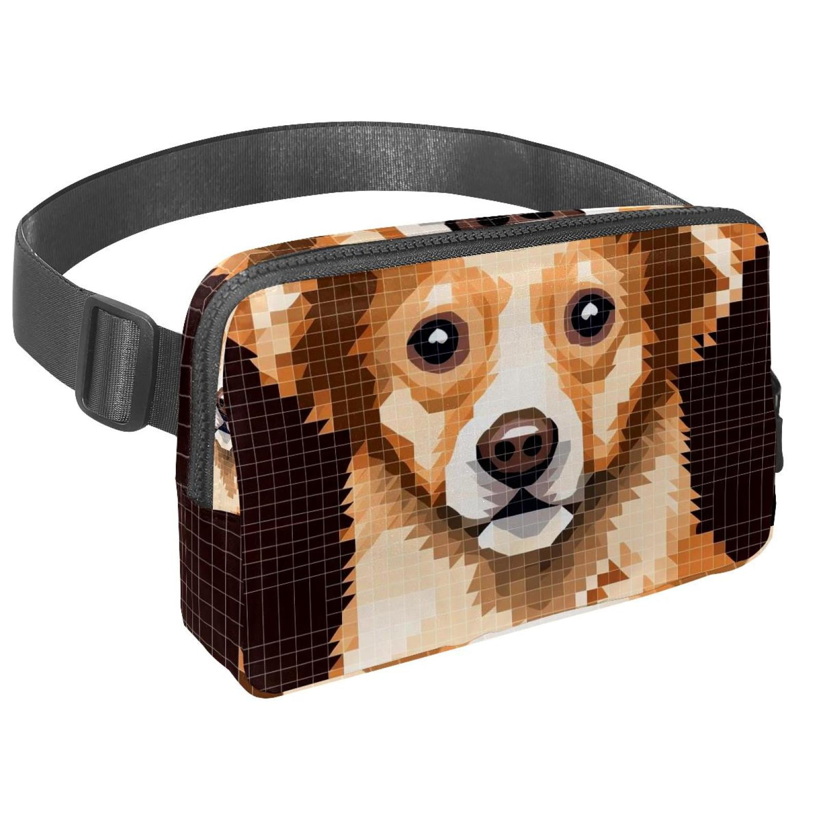 Pixel dog Adjustable Lightweight Waist Bags with Extension Strap, Unisex Running Belt Fanny Pack