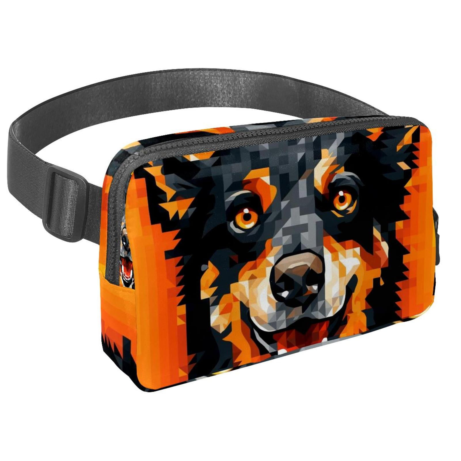 Pixel dog Lightweight Adjustable Crossbody Bag with Extension Strap for Unisex - Waist Packs, Fanny Pack, Crossbody Bag