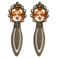 thumbnail image 1 of Pixel dog Set of 2 Vintage Copper-Colored Lace Bookmarks - Stainless Steel Book Accessories for Readers and Book Lovers, 1 of 5