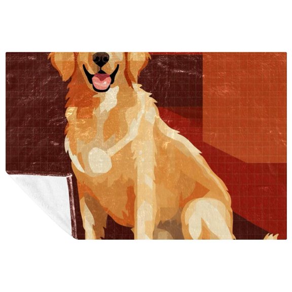 Pixel dog Super Soft Microfiber Throw Blanket - Lightweight Fluffy Blankets for Sofa, Bed, Couch, Office, and Camping