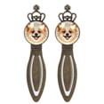 thumbnail image 1 of Pixel dog Vintage Copper Crown-Shaped Bookmarks Made of Stainless Steel Material: a Gift for Readers and Book Lovers - Each Set Includes Two Bookmarks, 1 of 5