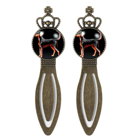 Pixel dog Vintage Copper Crown-Shaped Bookmarks: Stainless Steel Material, a Gift for Readers and Book Lovers - Each Set Includes Two Bookmarks