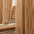 thumbnail image 1 of PixelForge Floral Linen Curtain, Farmhouse Curtain for Living Room, Light Filtering Rod Pocket, 1 Panel, Terracotta, 52"W x 84"L, 1 of 9