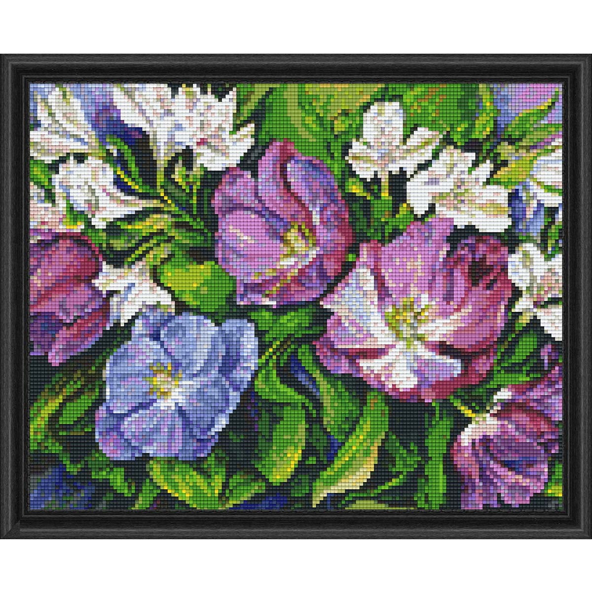 PixelHobby Purple Tulips \u0026 White Alstroemeria Mosaic Art Kit