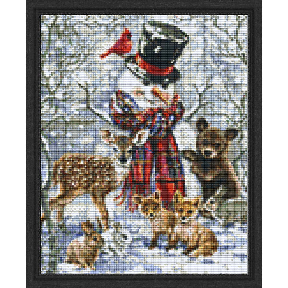 PixelHobby Snowman with Animals Mosaic Art Kit