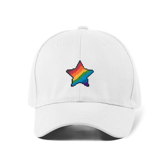 Pixelart Rainbow Star Hat  -Image by Shutterstock,  Small