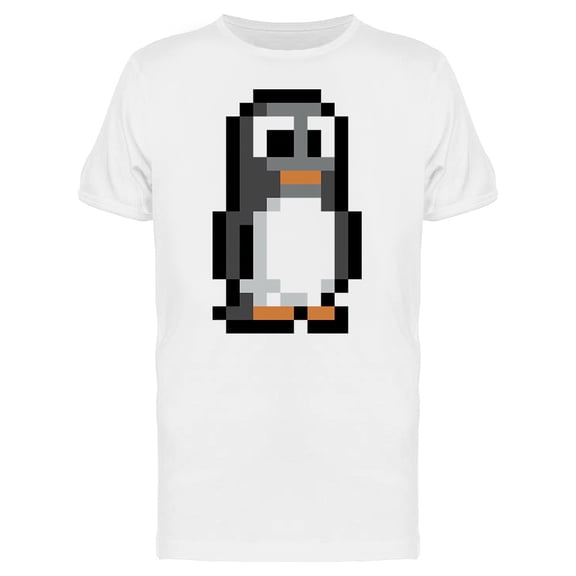 Pixelated Grey Penguin Tee Men's -Image by Shutterstock