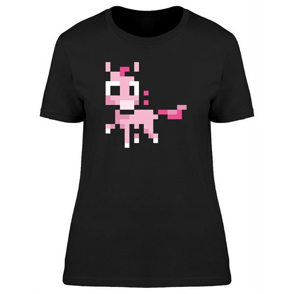 Pixelated Pink Baby Horse Tee Women's -Image by Shutterstock