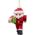 thumbnail image 1 of Pixelated Santa Claus Gamer Christmas Tree Ornament Retro Video Game 80's Pixel Gaming, 1 of 8