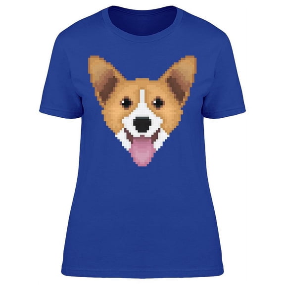 Pixeled Corgi T-Shirt Women -Image by Shutterstock, Female Medium