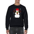 thumbnail image 1 of Pixeled Snowman Men Sweatshirt, Male 3X-Large, 1 of 4