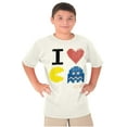 thumbnail image 1 of Pixelized Retro Game I Heart PACMAN Crewneck T Shirts Boy Girl Teen Brisco Brands L, 1 of 6
