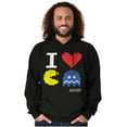 thumbnail image 1 of Pixelized Retro Game I Heart PACMAN Hoodie Sweatshirt Women Men Brisco Brands M, 1 of 6