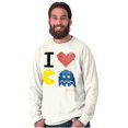 thumbnail image 1 of Pixelized Retro Game I Heart PACMAN Long Sleeve TShirt Men Women Brisco Brands 2X, 1 of 6