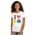 thumbnail image 1 of Pixelized Retro Game I Heart PACMAN Women's T Shirt Ladies Tee Brisco Brands M, 1 of 5