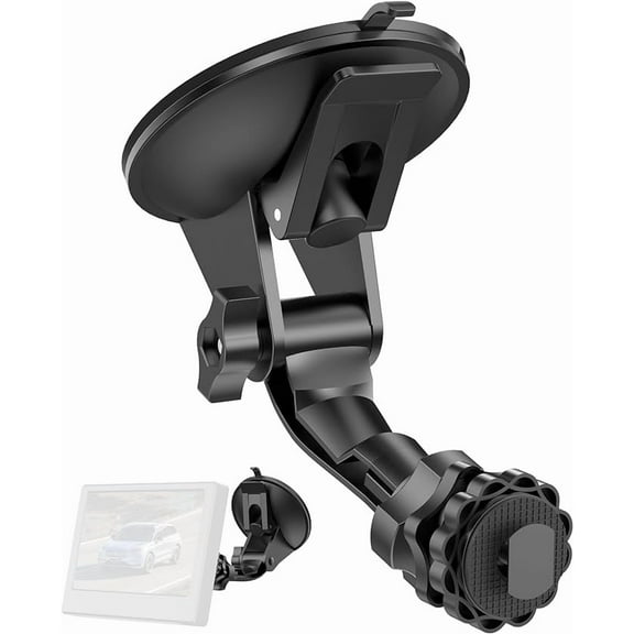 Pixelman Backup Camera Monitor Mount,(7/9 inch) Large Dual Suction Cup Reverse Camera Monitor Mount,Windshield Holder for Rear View Monitor,Car Display Monitor Bracket for RVs,Trucks,Vans