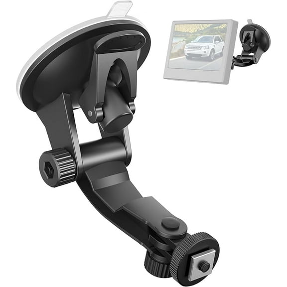 Pixelman Backup Camera Monitor Mount,(7/9 inch) PixelMan Large Dual Suction Cup Reverse Camera Monitor Mount,Windshield Holder for Rear View Monitor,Car Display Monitor Bracket for RVs,Trucks,Vans