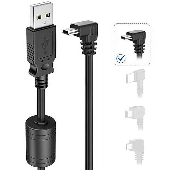 Pixelman Charger Cable for Garmin GPS,(10Ft 18AWG)Thicker Shielded Mini USB Charging Cord for Garmin Nuvi,90 Degree GPS Replacement Power Adapter Wire for Garmin Drivesmart 65,Zumo XT,Dezl,Navigation