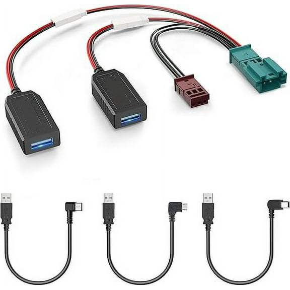 Pixelman GPS DashCam Power Adapter,(3Pin Type F Connector) Mirror Camera Radar Charger Station GPS Dash Cam Charger Cable for Select Porsche 718 Cayman, Boxster, 991 Carrera 911 and More