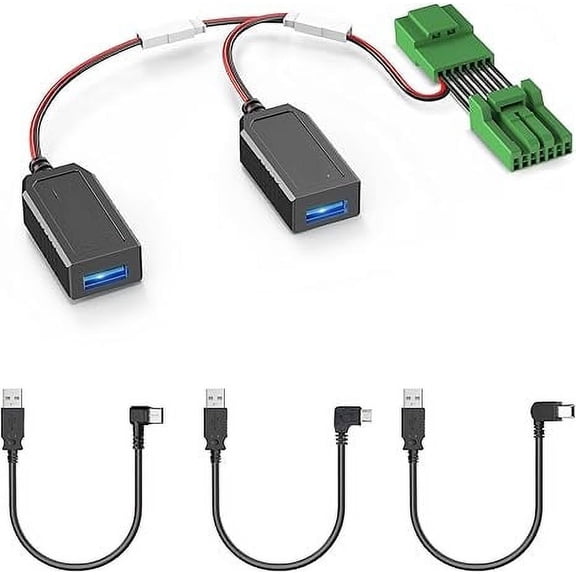Pixelman GPS DashCam Power Adapter,(7Pin Type A Connector) Mirror Camera Radar Charger Station GPS Dash Cam Charger Cable for Select Honda CRV, Civic, Acura MDX and More,Connects to Rearview Mirror 