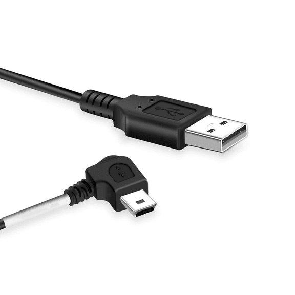 Pixelman Mini USB Dash Cam Power Cord, 11 Ft Mini USB Charging Power Cable for Car Dash Camera GPS 90 Degree Angle Mini USB Cable