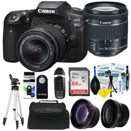 Pixi Advanced Bundle+ 90D DSLR Camera with 18-55mm