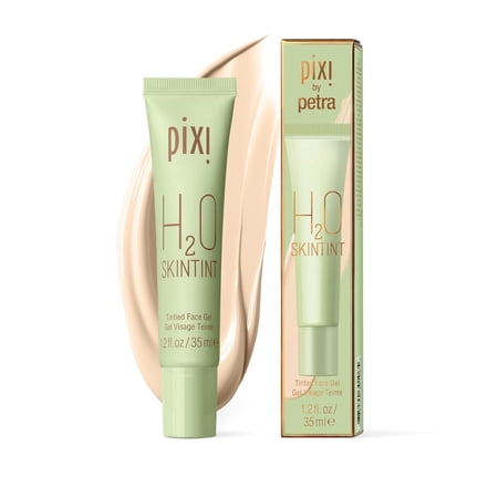 Pixi H2O SkinTint Face Gel Moisturizer, Evens Skin Tone & Reduces Redness, Fair - 1.2 fl oz