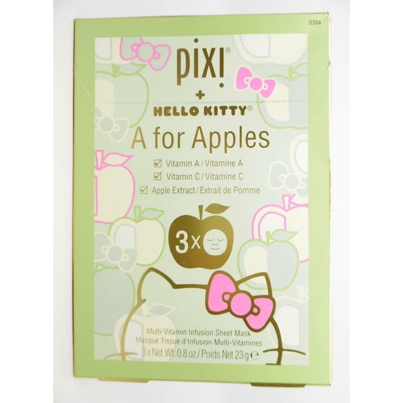 Pixi + Hello Kitty A for Apples Multi-Vitamin Infusion Sheet Mask 3ct *No Box