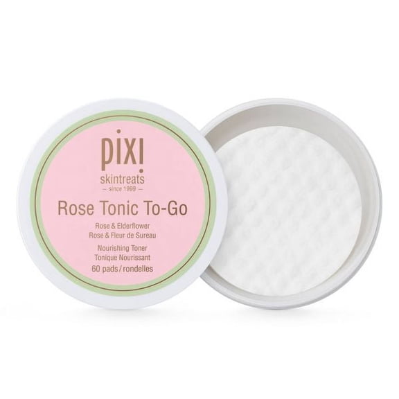 Pixi Skintreats Rose Tonic To-Go Facial Treatment Nourishing Toner Pads - 60ct