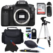 PixiBytes 90D Body with 64GB SD Card + Card Reader + Large Tripod + Camera Bag + Remote + Cleaning Accessories