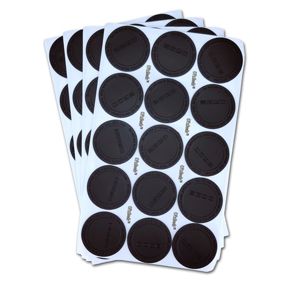 PixiDoodle 2.2", 56mm, 60 Pack, Black Silicone Bottoms for Tumblers with Care Instructions