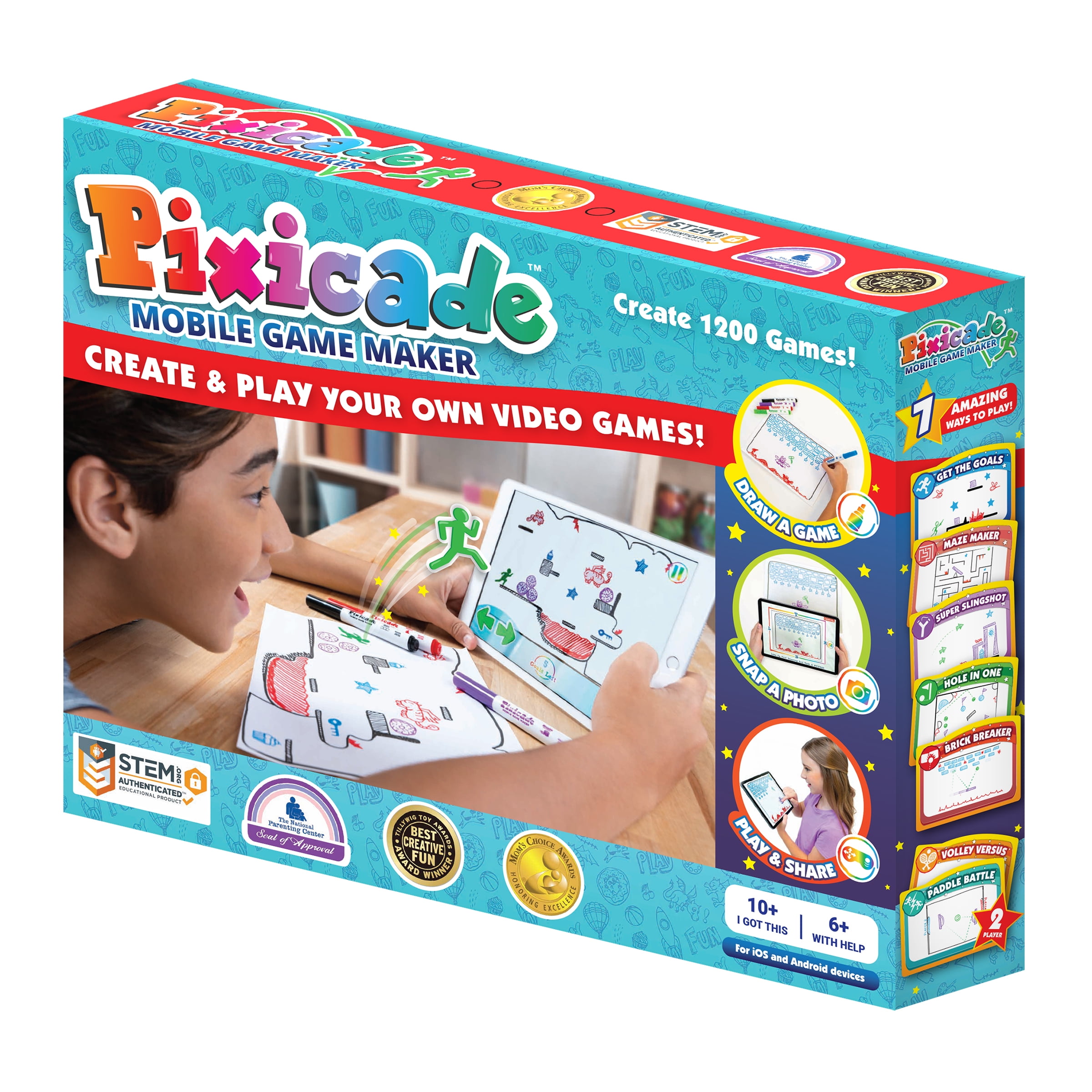 Pixicade mobile game maker in case the child your gifting is not only into  video games but also interested in making their own. They can draw a photo,  take a pi…