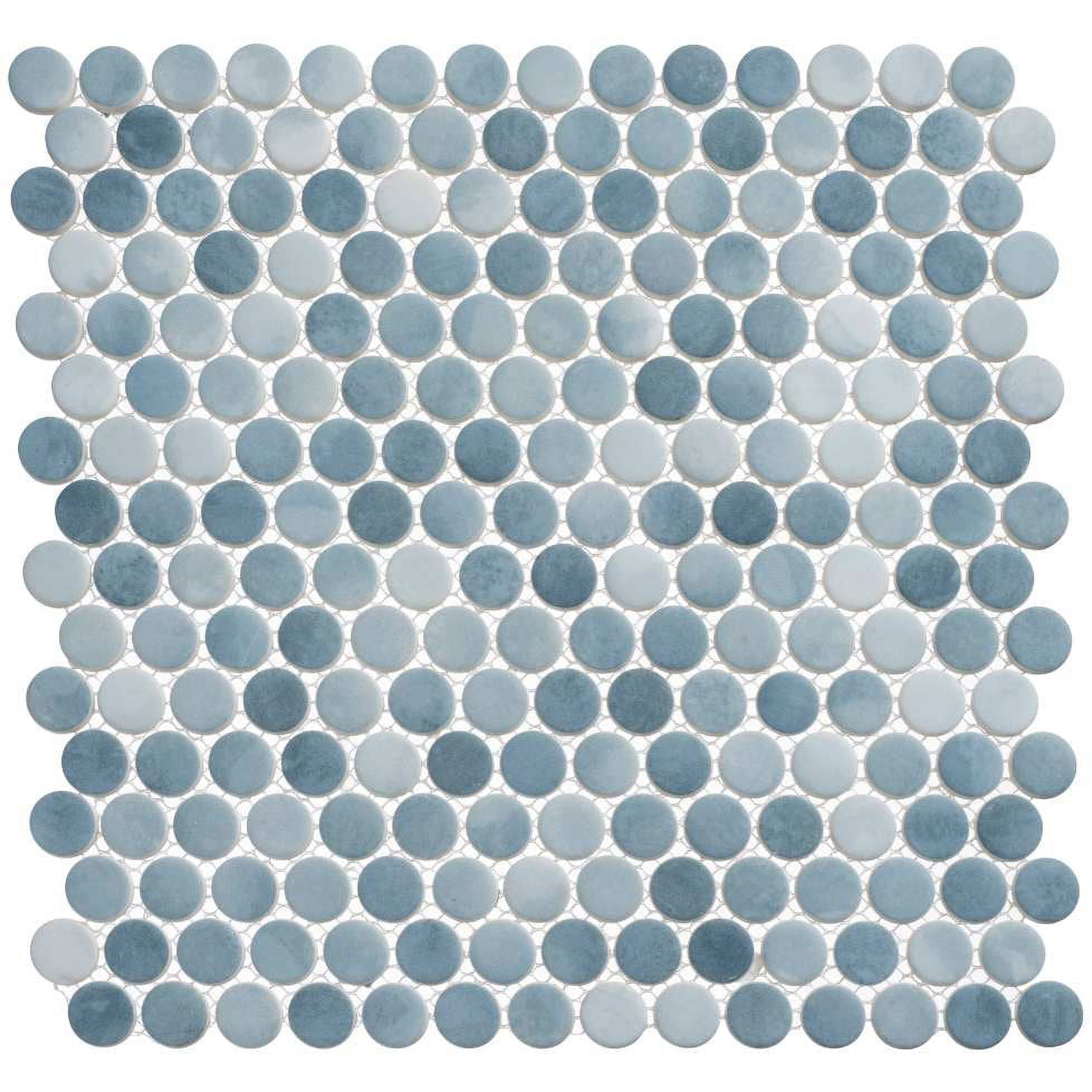 Pixie 12" Blue and White Glass Mosaic Tile Sheet