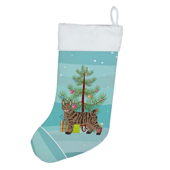 Pixie Bob #1 Cat Merry Christmas Christmas Stocking 13.5 in x 18 in