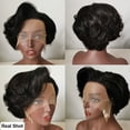 thumbnail image 1 of Pixie Cut Human Hair Short Curly Human Hair For Women Straight Bob, 1 of 7