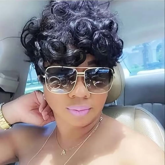 Pixie Cut Wigs for Black Women Pixie Cut Human Hair Wigs Black Short Curly Human Hair Wig Short Layered Brazilian Virgin Human Hair Gluless Wigs