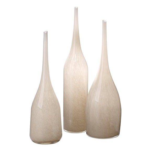 Jamie Young Co Pixie Decorative Glass Vases (set of 3) in Grey